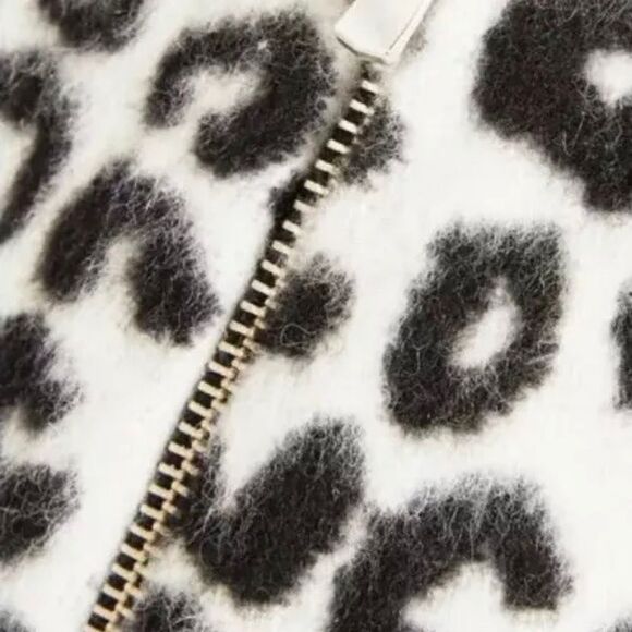 NWT Maje Jazara Snow Leopard Wool Mini Skirt Size 36 - Picture 6 of 15